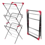 Russell Hobbs Clothes Airer Foldable Tier Laundry Drying Rack 15M Space Portable
