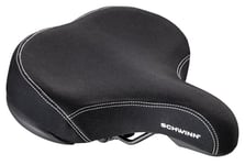 Schwinn Comfort Breeze Selle de vélo Confortable en Mousse pour Homme et Femme - Selle de Rechange - Convient à Tous Les vélos pour Adultes avec Tige de Selle Standard - Selle Large - Noir