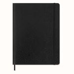 Moleskine Precious & Ethical Notebook, with Gift Box, Vegan Soft Cover Python-Effect, Elastic Closure, XL Format 19x25 cm, Colour Black