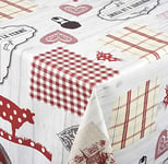 Venilia Nappe "Country" linge de table toile cirée maintenance réduite hydrophobes, Polyester, PVC, ovales, 140 x 200 cm, 55055