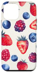 Coque pour iPhone 12 mini Coque Téléphone Motif Fruits – Fraises & Myrtilles