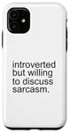 Coque pour iPhone 11 Drôle Simple Minimalisme Introvertis Sarcasme Introverti