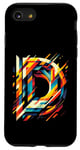 Coque pour iPhone SE (2020) / 7 / 8 Lettre initiale de l'alphabet D dans un style d'art abstrait