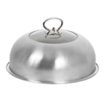 Cloche de cuisson pour plancha vitrée inox Ø27cm Le Marquier