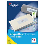 Agipa Étiquettes adhésives blanches multi-usages, 105 x 70 mm - 800 étiquettes par boîte, 8 feuille (boîte unités)