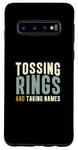 Coque pour Galaxy S10 Tossing Rings And Taking Names Cool Quoit Ventilateur de lancer d'anneaux