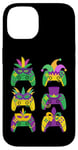 Coque pour iPhone 14 Mardi Gras Manette de Jeu Vidéo Jester Chapeau Gamers Enfants