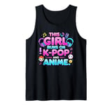 This Girl Runs On K-pop And Anime Cute Fan Tank Top