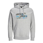 Jack & Jones Mens Hooded Sweatshirt with Logo Print Sweatshirt for Men, S to 2XL