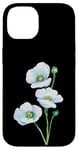 Coque pour iPhone 14 Coquelicot blanc symbole de paix pour jardiniers botanistes fleurs