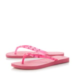 Havaianas Womens Ladies - Eyelet Detail Toe Post Flip Flop Sandals - Pink - Size EU 39