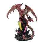 Hocus Pocus Halloween Red Dragon with Crystals Diorama Figurine