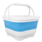 Folding Baby Bath Toy Basket Multifunctional Quick Drain Drying Foldable Bath