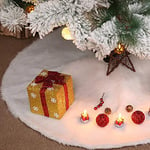 XiXiRan Jupe de Sapin de Noël Blanc Peluche, 120 CM Jupe d'arbre de Noel Décoration de Fête, Tapis de Sapin, Christmas Tree Skirt, Tapis Vacances Couvre Pied Sapin (Peluche Blanche – 120cm)