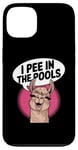 iPhone 13 Funny Llama Confession "I Pee In The Pools" Sarcastic Humor Case