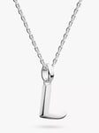 Kit Heath Skript Collection Signature Initial Pendant Necklace, Silver