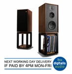 Wharfedale Linton Heritage Speakers Walnut and Stands Floorstanding Loudspeakers