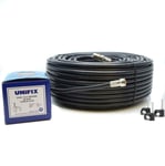 SSL Satellites 3 Meter RG6 Satellite TV Coax Cable Extension Kit with Fitted F C