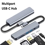 Ports Dock PD Charging USB C Hub Type-C 4K HDMI Multiport Adapter For Laptop PC