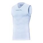 Macron Maillot de Compression sans Manches Performance++ T-Shirt Mixte, Blanc, XL