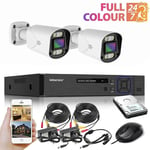 1080P HD CCTV Camera System 4CH DVR Home Outdoor Security Kit with Hard Drive UK