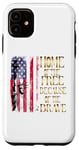 Coque pour iPhone 11 T-shirt design Home Of The Free Because Of The Brave