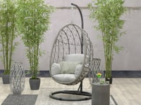 Panama Outdoor Hanging Egg Chair Sand in Home & Outdoor Living > Outdoor Furniture > Lounge Sets