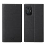 Foluu Asus Zenfone 8 ZS590KS Case, Flip Folio Wallet Cover Slim Premium PU Leather Case ID Credit Card Slots Kickstand And Magnetic Closure Clear TPU Bumper Cover for Asus Zenfone 8 ZS590KS (Black)