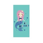 Microfiberhandduk barn mermaid med motiv 80 x 160 cm