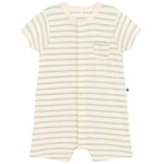 Petit Bateau Randig Romper I Frotté Gräddvit |  | 6 months