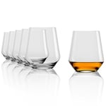 Stölzle_Lausitz Verres à Whisky Quatrophil D.O.F. Lot de 6, 470 ml – Verres à Whisky de Haute Qualité au Design Intemporel – Verres en Cristal Résistants au Lave-vaisselle et aux Chocs