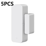 5pcs - Détecteur d'ouverture-fermeture de porte intelligent Tuya, capteur de fenêtre WiFi, fonctionne avec Al