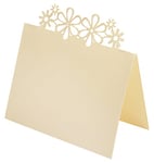 Club Green Place Carte Laser Fleur, Ivoire, 80 x 120 mm, Lot de 10