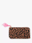 Caroline Gardner Leopard Padded Zip Pouch, Multi