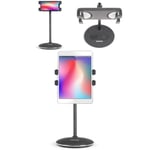 Support tablette haut-parleur Taille 13 à 21 cm Support rotatif 360°+ Haut-parleur Bluetooth intégré 5W