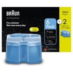 Braun Clean & Renew CCR Refill-rengöringsvätska för rakapparater - 8 st.