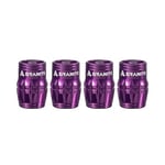 Granite Juicy Nipple Valve Cap avec Fonction de Retrait de l'Obus de Valve, Capuchons de Valve de Pneu Anti-Poussière pour Vélos et Véhicules, Set de 4 Pièces (Violet)