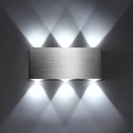 Applique Murale led 18W Intérieur Lampe Murale Moderne Carré Up Down en Aluminium Eclairage Décoration Lumière pour Chambre a Coucher Bureau Lit