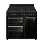 La Germania - Cuisiniere sm907vn - vitro - four électrique – multifonction - Noire