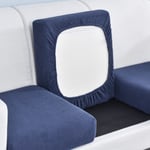 Elastiska sofföverdrag Stretch Slipcover Soffskydd Överdrag 1/2/3 Sits Blue Single seat