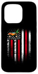 iPhone 15 Pro Merry Christmas USA American Flag Patriotic Monster Truck Case