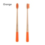 Bamboo Toothbrush Oral Hygiene Soft Medium Brush Orange