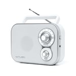 RADIO PORTABLE MUSE M-051-RW - Coloris blanc - Antenne FM pivotante - Volume Marche/Arrêt rotatif - Poignée de transport