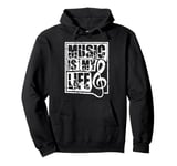 Music Is My Life Sounds Listening Melody Beats Vibes Lover Pullover Hoodie