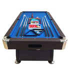 Billard AMERICAIN 250cm Table de Pool 8FT Bleu Snooker Meuble Salon Table de Billard Neuf