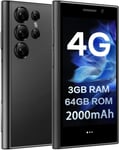 Mini Smartphone 4G,3Gb Ram 64Gb Rom 5.0Mp 3.0 Inch Hd Screen Quad Core Cpu Face Unlocked Dual Sim Backup Mobile Phone Kids And Students Small Unlocked Mobile Phone¿Noir¿