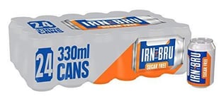 IRN-BRU Sugar-Free Diet, No Sugar & Low Calorie Fizzy Drinks Multipack Cans - 24