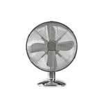 Ventilateur de table métallique 30 cm chromé Domair