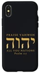 Coque pour iPhone X/XS Louez YHVH All of you Nations Psaume 117 Yahweh Hebrew