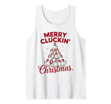 Merry Cluckin' Christmas Funny Chicken Lovers Farm Xmas Tank Top